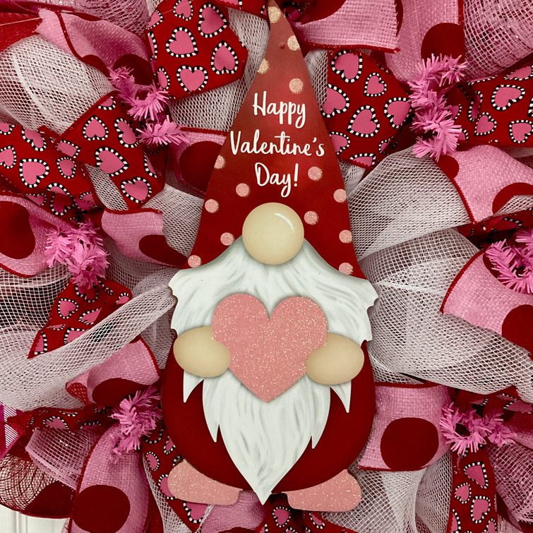 Happy Valentines Day Gnome Wreath The Holiday Aisle