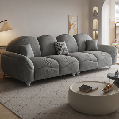 Creamy-white 100% Polyester Modular Sofa cushion Loveseat