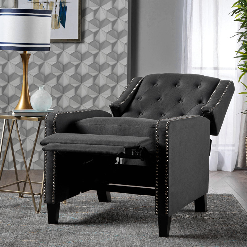 Fauteuil inclinable Heidegret, Tissu gris foncé