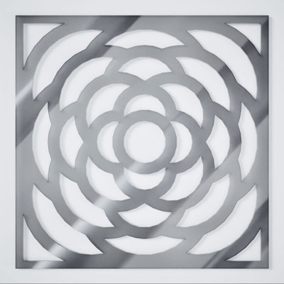 Panneaux muraux décoratifs en acrylique Edinburg, moyen, l 15 3/8 po x H 15 3/8 po x T 1/8 po, miroir argenté Edinburg
