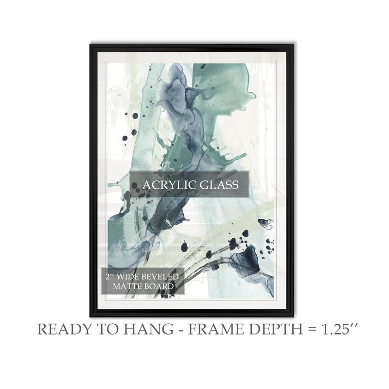 «Deep Splash I» par Lieven, reproduction d'art sur toile, H 22,5 po x l 30,5 po x P 1,5 po, Cadre noir