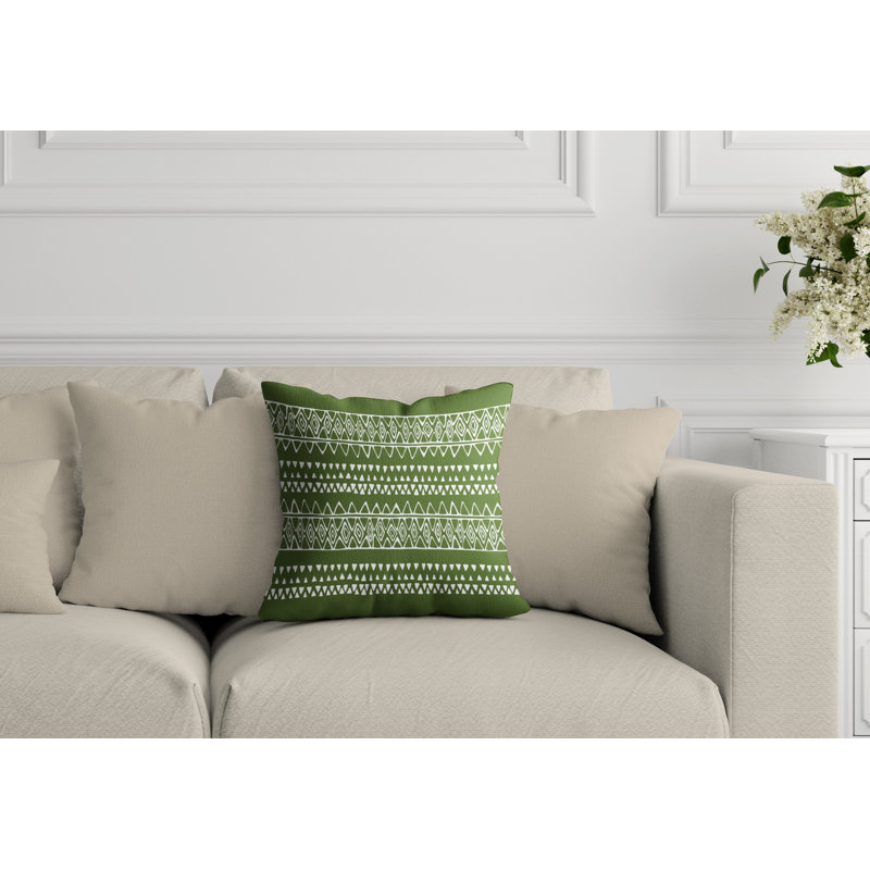 Housse et insert de coussin extérieur carré Ara, Vert, L 19 po x H 19 po