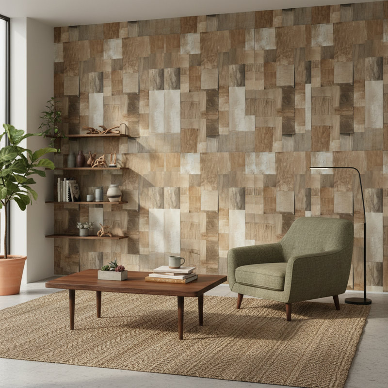 Papier peint patchwork