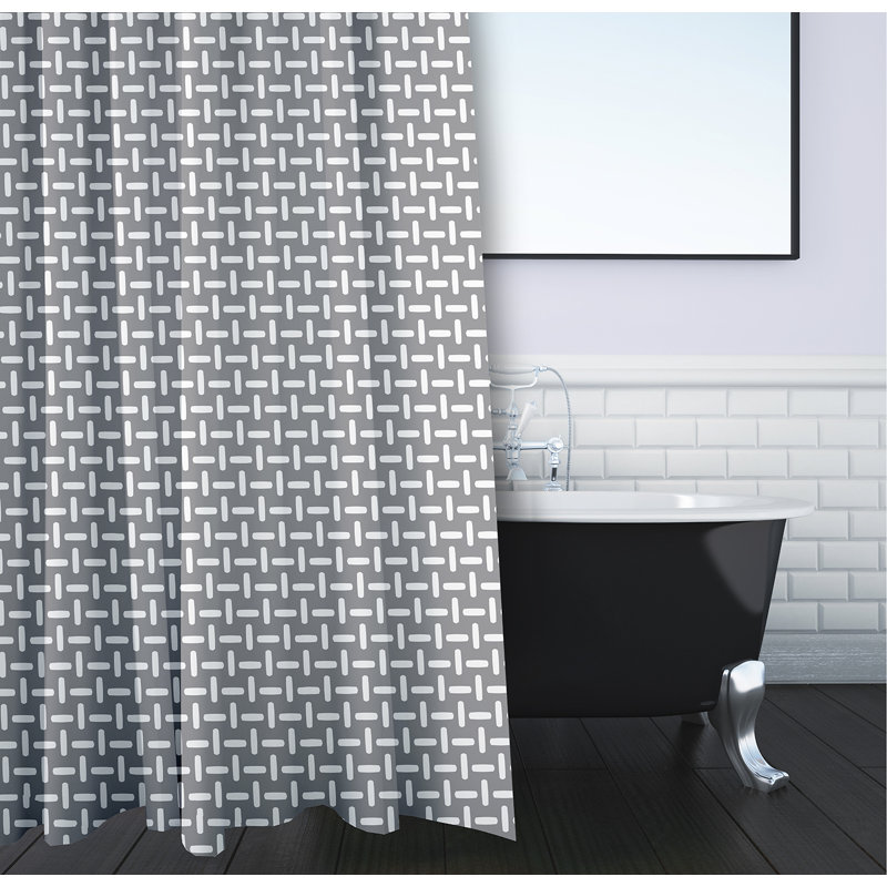 Floral Shower Curtain, Classic Gray