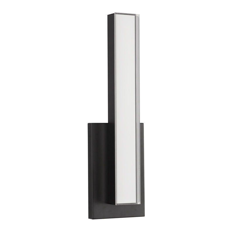 Garland 15-in Black dimmable LED Wall Sconce, Matte Black