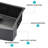 24" X 21" X 10" Gunmetal Black Farmhouse Sink - 24 Inch Kitchen Sink Stainless Steel 16 Gauge Apron Front Kitchen Sink