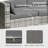 Outsunny Wicker Patio Couch, PE Rattan 3-Seat Sofa, Outdoor Furniture With Deep Seating, Cushions, Steel Frame-1356840160