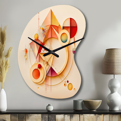 Forgard - Boom Shape Large Yellow Wall Clock - Unique Shape
