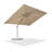 Rossanna White Pole 9' x 11' Rectangular Economical Large Cantilever Umbrella with White Base-850778814