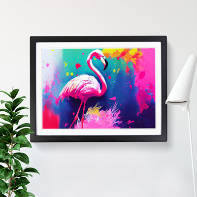 Flamingo Splash Vol.5 Abstract - Single Picture Frame Print