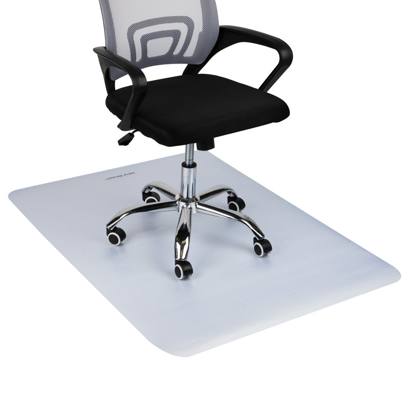 Tapis de chaise de bureau pour lecteur de planchers de bois franc Mind Reader, protecteur sous le bureau, roulant, PVC, L 47 po x l 35,25 po x H 0,125 po, transparent