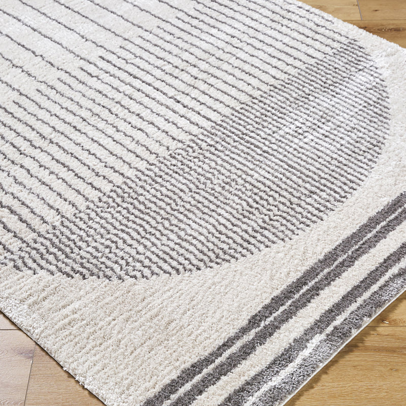 Machine Washable Shaggy Boho Charcoal Area Rug, Rectangle 140 x 200cm