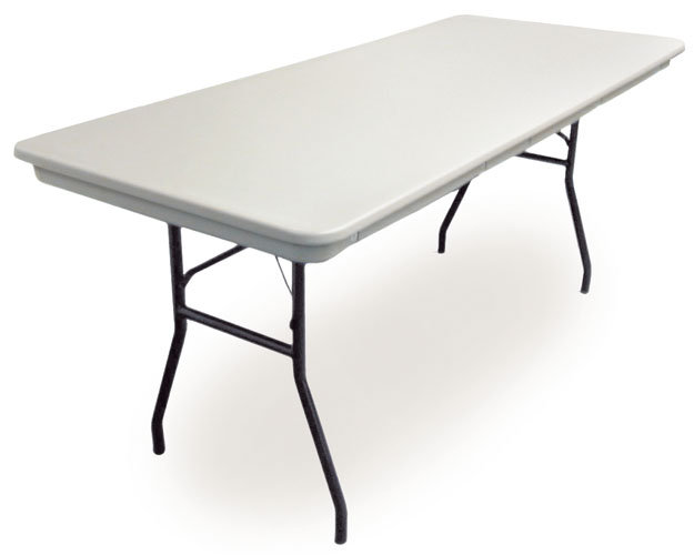 Table pliante en plastique Commercialite, H 30 po x L 72 po x l 30 po
