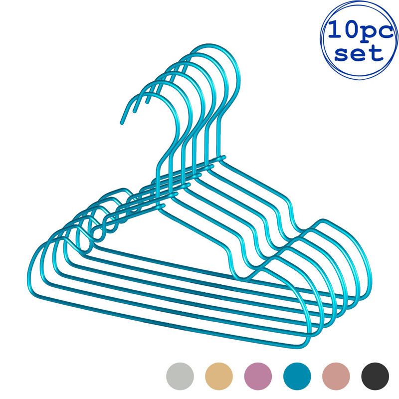 Harbour Housewares - Metallic Children's Coat Hangers, Blue