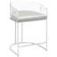Tabouret contemporain gris en acrylique 2 - sièges modernes avec et 2 pieds avec tabourets à détails élégants