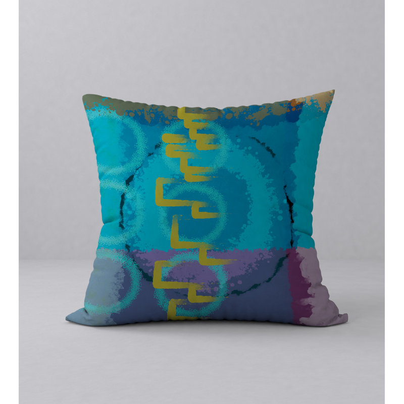 Abstract Reversible Throw Pillow, 24" H x 24" W