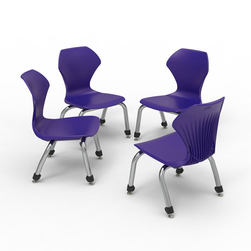 Chaise de classe empilable Marco Apex Series, Chrome, Mauve, 14"