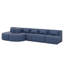 Canapé modulaire de 144 po avec deux chaises longues et cinq coussins de dossier, canapé-lit à combinaison libre pour le salon-738791180