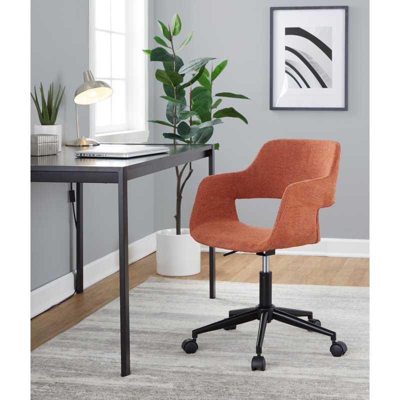 Chaise de bureau Shai, Or, Orange