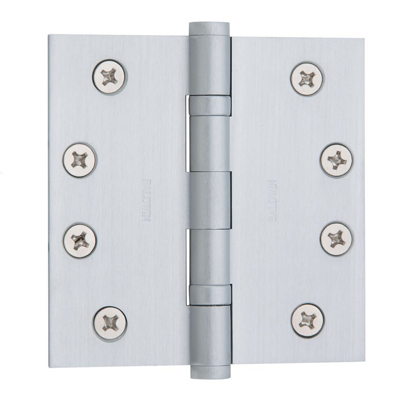 4" H x 4" W Ball Bearing Single Door Hinge, Satin Black, Yes