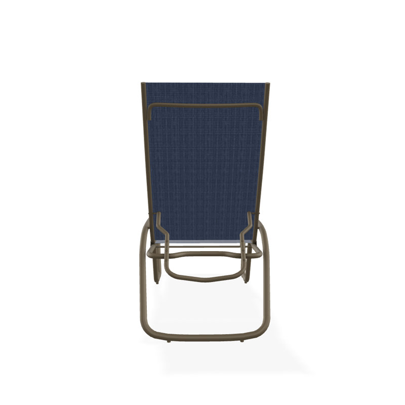 Outdoor Rust-Resistant Metal Chaise Lounge, Textured Beachwood, Mavi