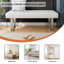 Banc rembourré en similicuir Cialan avec structure en acier inoxydable-35640927-12002535