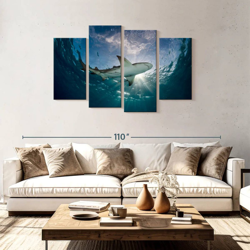 Brampt Lemon Shark In The Water, 48" H x 75" W