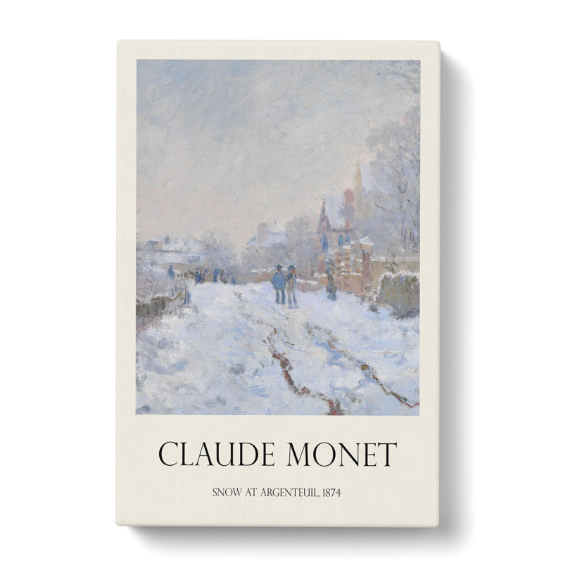 Snow at Argenteuil Print by Claude Monet - Wrapped Canvas Painting, 76cm H x 50cm W x 3cm D