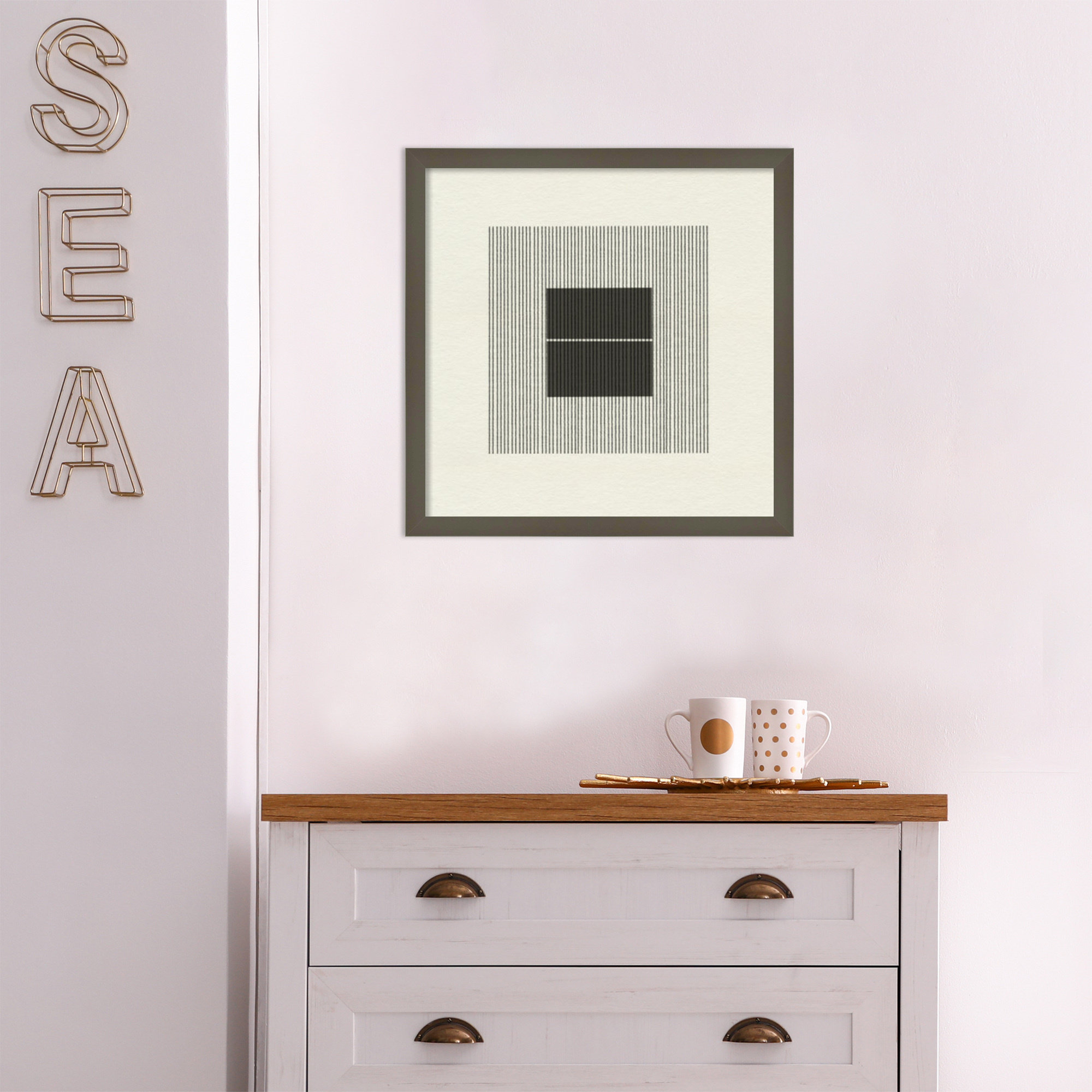 Honoring Matisse Warm by The MIUUS STUDIO, 17" H x 17" W x 1" D, Gray