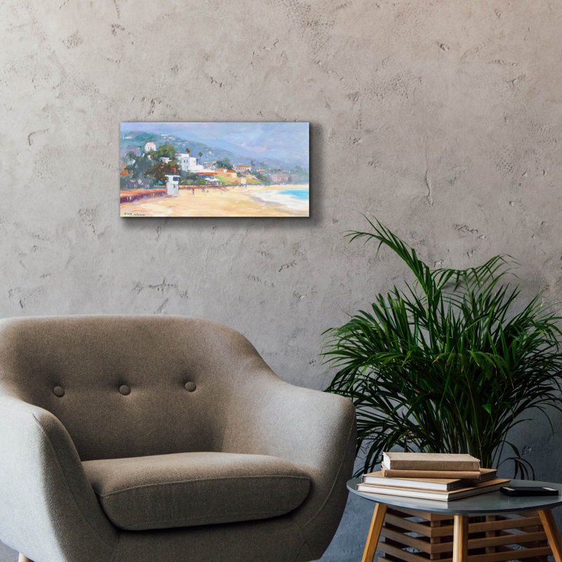  «Newport Beach» par Allayn Stevens, art mural sur toile, 24 po x 12 po
