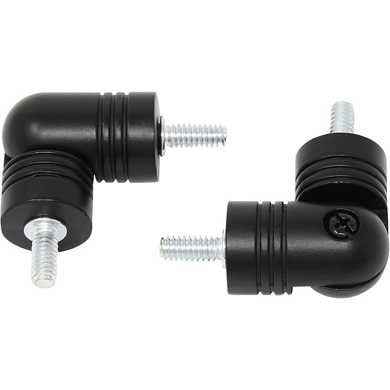 Meriville Hinged Elbow Connector, 2 pcs, Black, 1"
