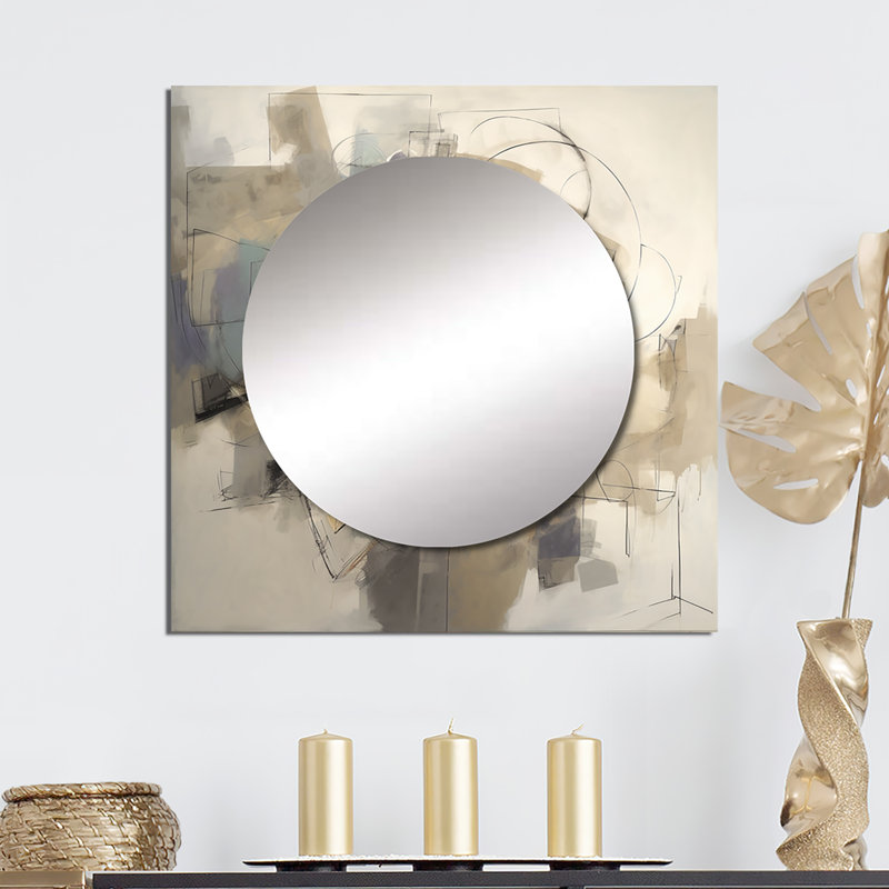 Alce - Minimalism Large Square Mirror Wall Decor For Bedroom, 23" x 23"