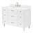 ARIEL Monroe 48" Solid Wood Single Sink Bathroom Vanity in White with 1.5" Carrara White Quartz Top, Center, Rectangle Sink-99405038-125022554-125022555