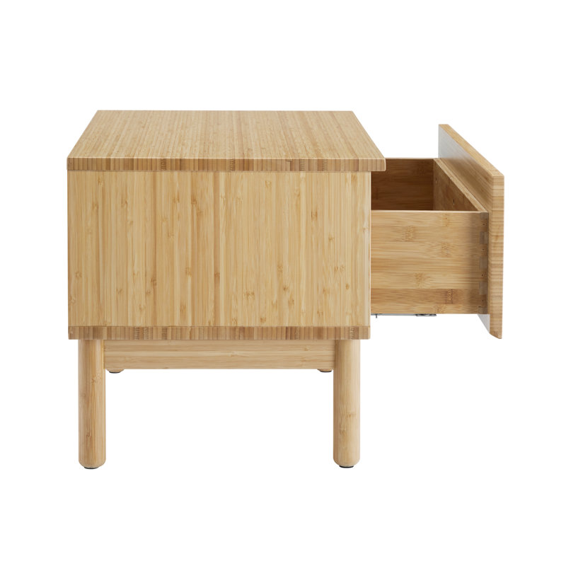 Ensemble de chambre avec lit plateforme en bois massif 4 pièces, Très grand, Blé