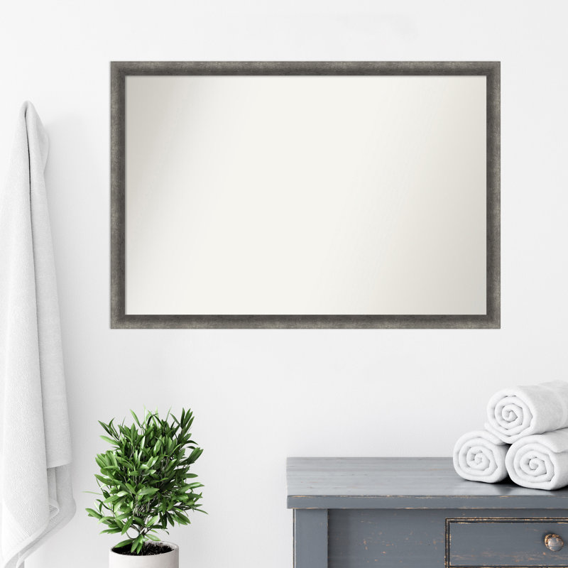 Shaletha Solid Wood Wall Mirror, Rectangle, 33.75" x 49.75"