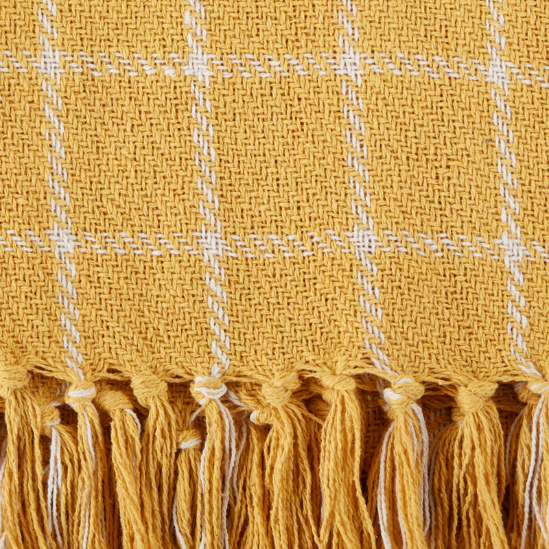Hand Woven Throw Blanket, Golden