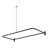 60" L D-Shaped Fixed Shower Rod Enclosure-69753000