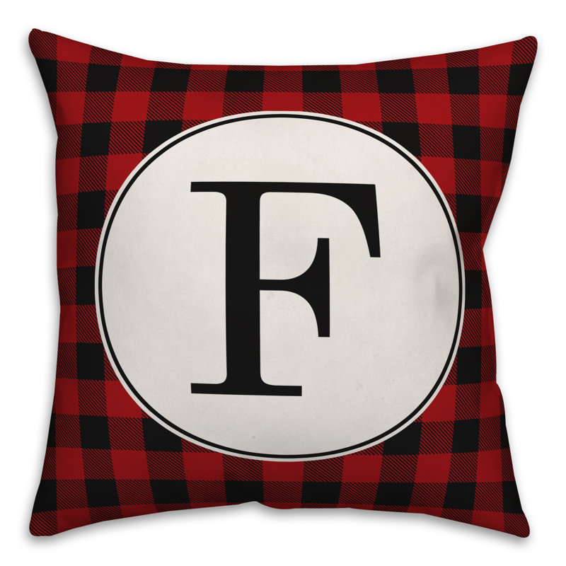 Plaid Throw Pillow, F