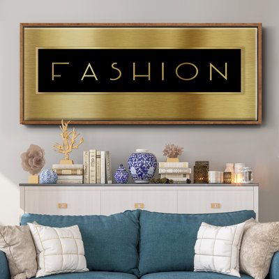 Gold Fashion- Framed Canvas