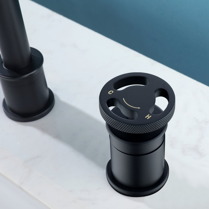 Robinet de salle de bain à un trou, Noir mat