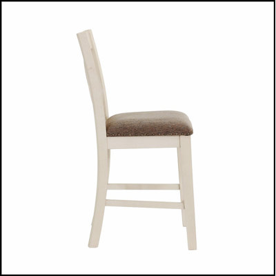 Ensemble de 2 chaises à hauteur de comptoir avec dossier en X pour des sièges confortables et des espaces de salle à manger élégants