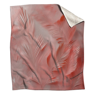 Couvertures de feuilles de palmier roses