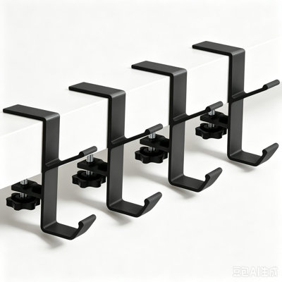 2 in 1 Stocking and Garland Holders for Mantle 4 Pack, Adjustable No Drill Metal Fireplace Hooks for Hanging Christmas Stockings & Wreaths, Sturdy Xmas Mantel Decorations