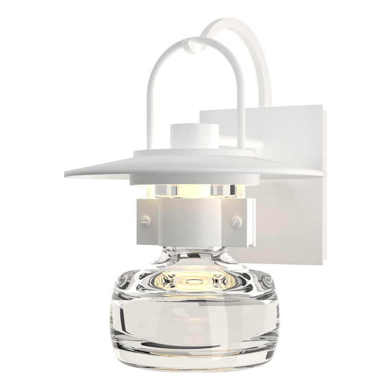 Mason Outdoor Wall Lantern, 11.5" H x 8.2" W x 9" D, White