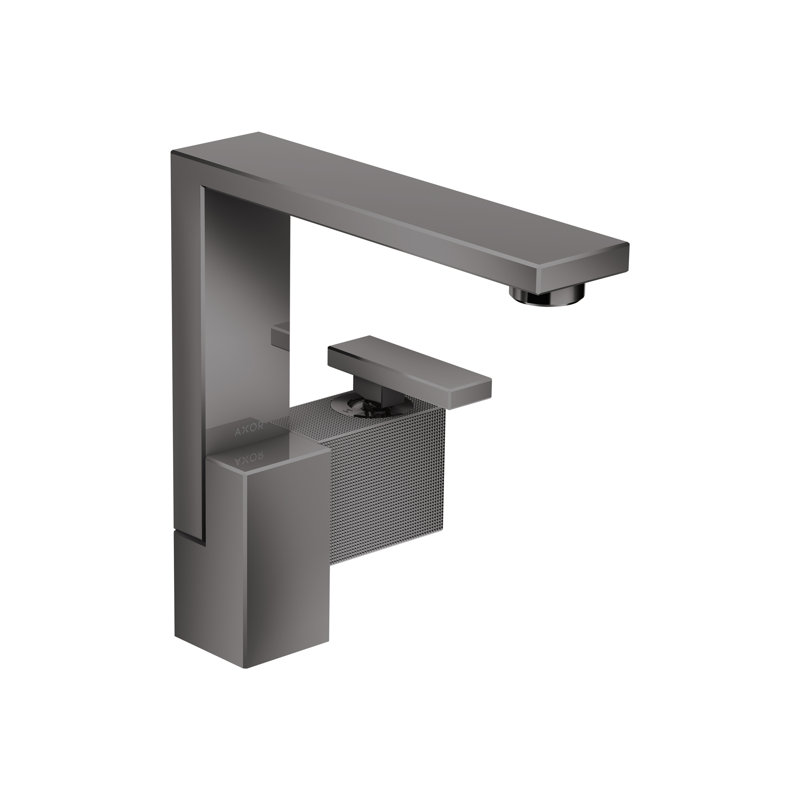 AXOR Edge Diamond Cut Single-Hole Faucet 190, 1.2 GPM, Polished Black Chrome