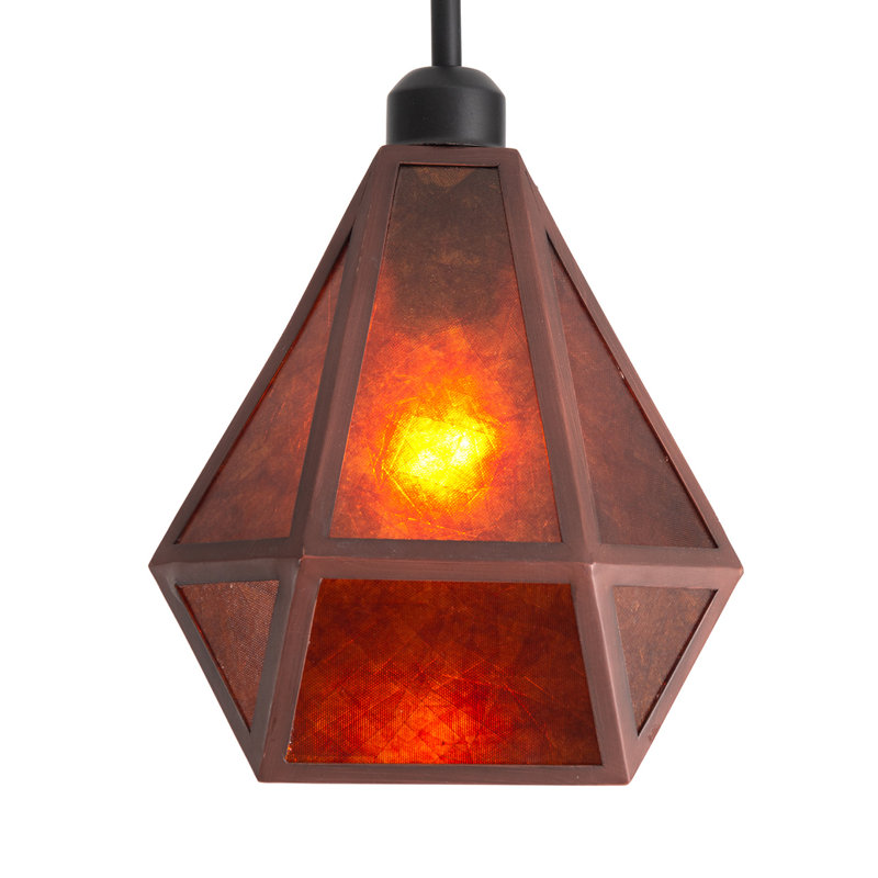 Expresso Bronze 3-Light Arc Floor Lamp with Amber Mica Shades