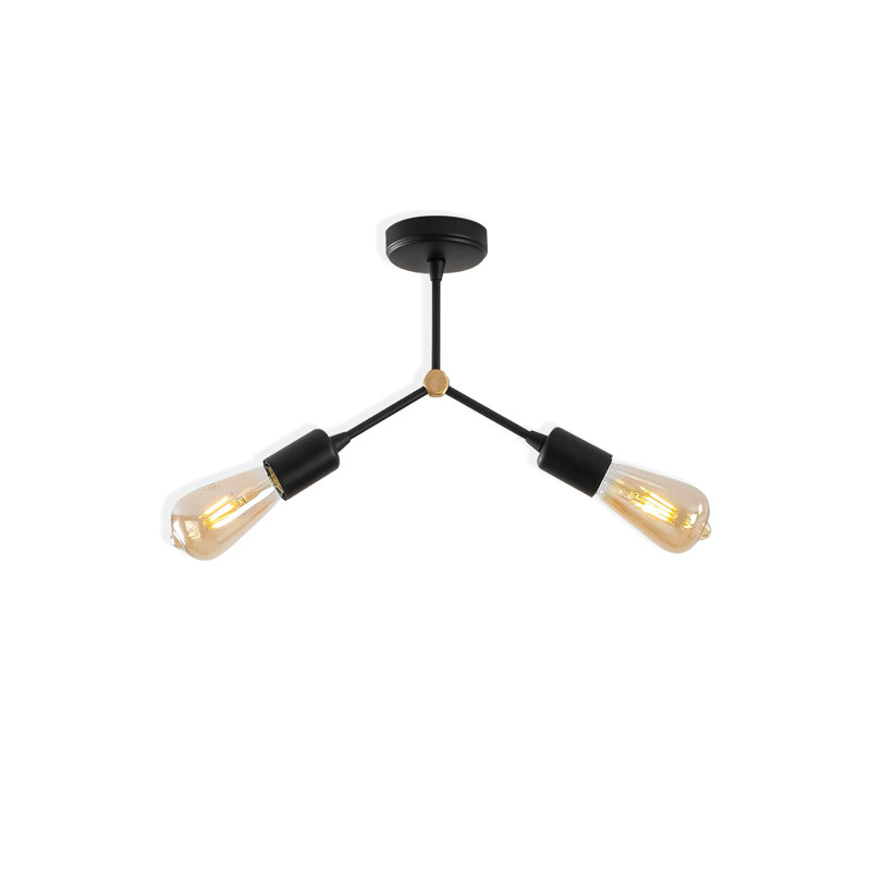 Plafonnier semi-encastré 2 lumières