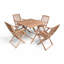 Square 5 - Piece 4 - Person 90Cm L Outdoor Dining Table Set
