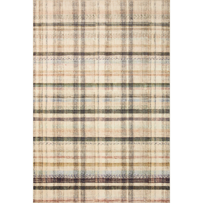 Humphrey Ivory Multi Stripe Wool Synthetic Rug 8'3" x 11'3"