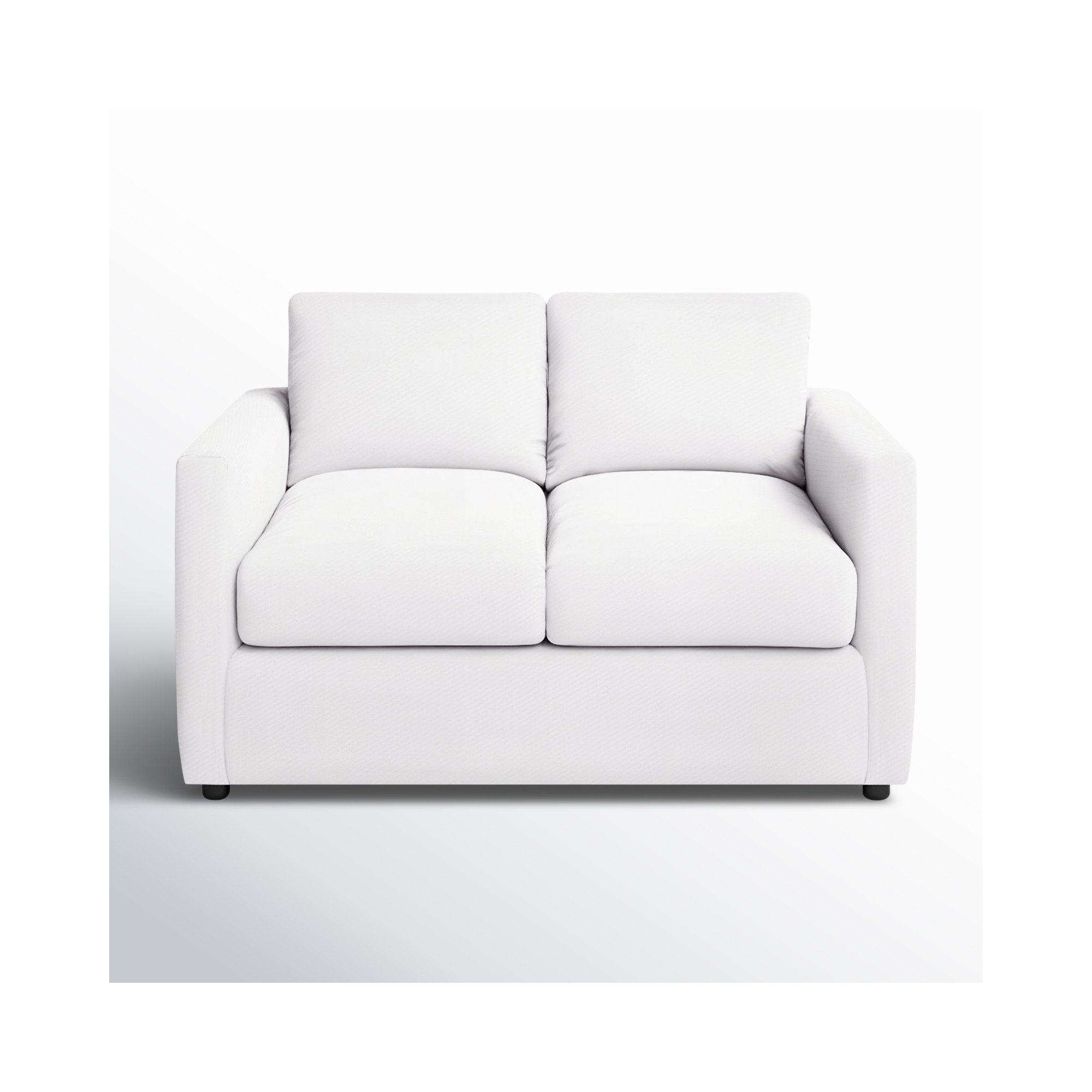 Godwin 53'' Upholstered Loveseat, Classic Bleach White Twill